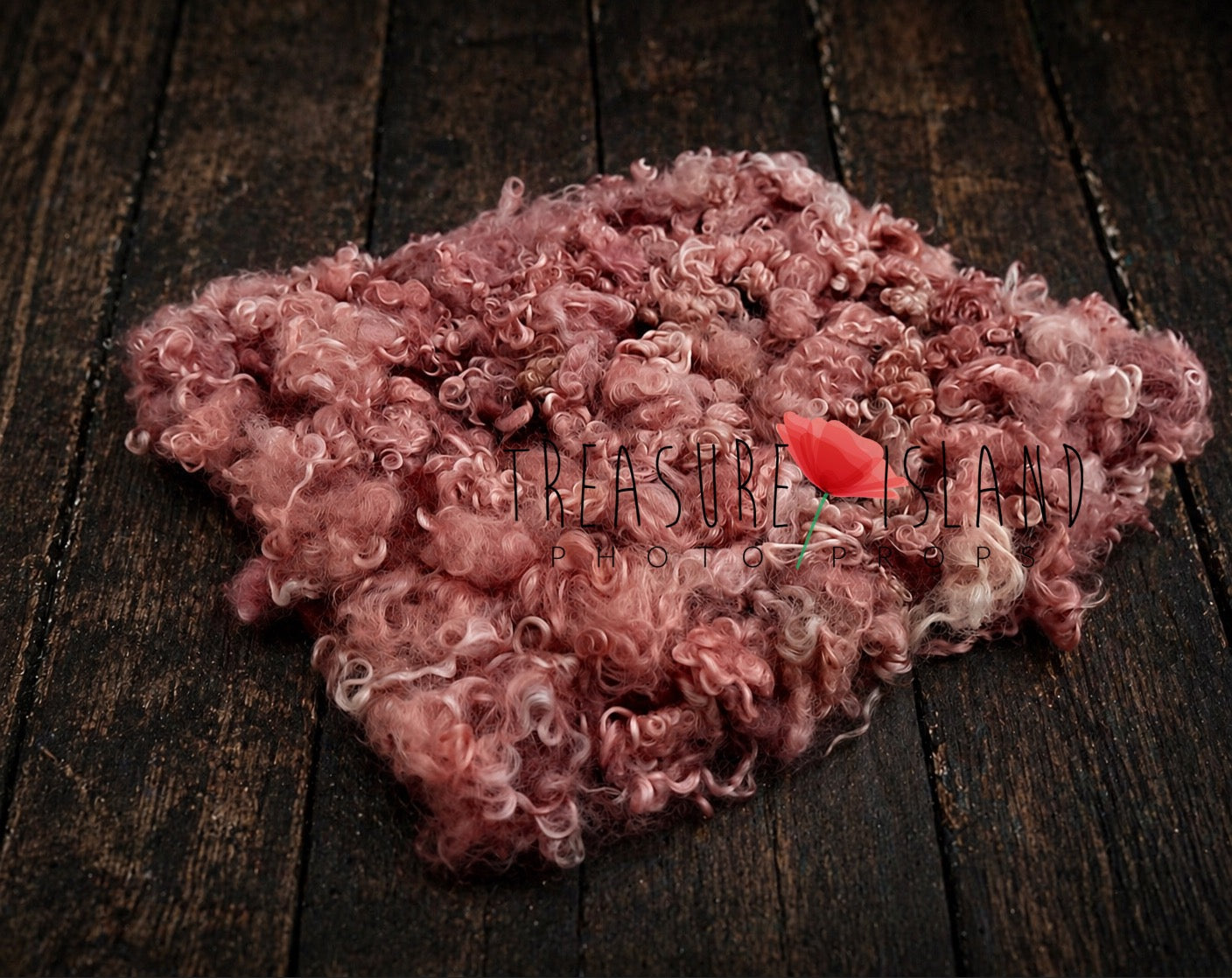 Curly Woven Wool Blankets with Sheep Locks – Newborn Photography Layer