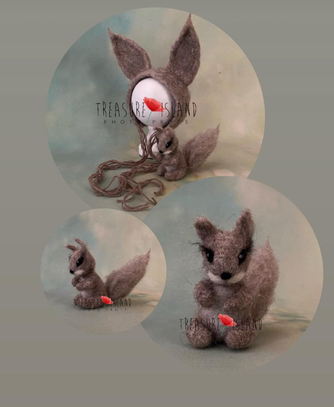 Felted Squirrel Set (Hat & Toy) AUTUMN VIBE