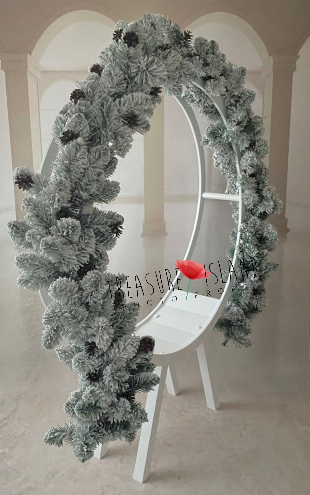 Luxury Snowy Christmas Garland – 75 cm, 150 cm or 200 cm Photography Prop