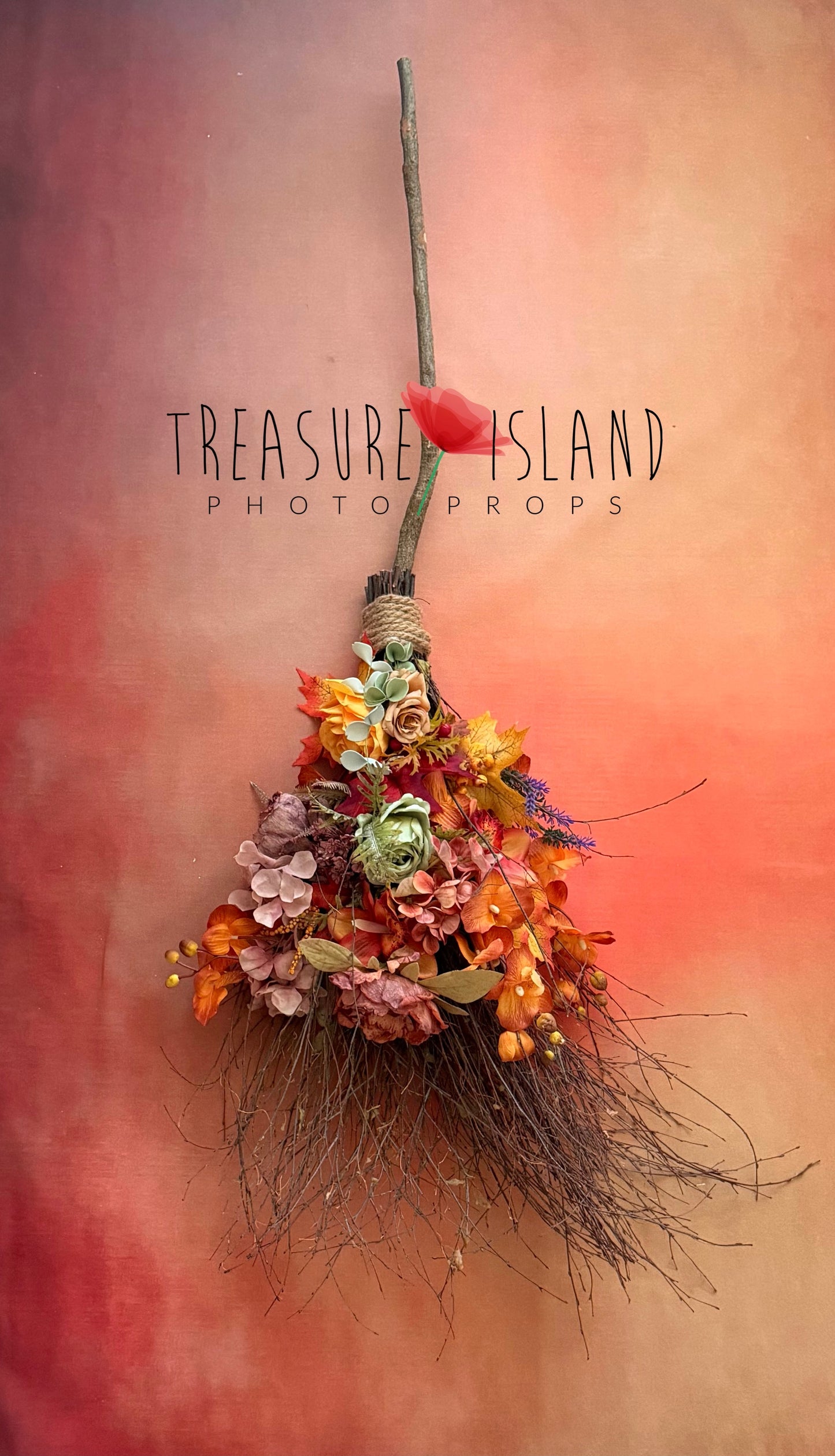 Enchanted Autumn Broom - Luxury Handmade Photography Prop