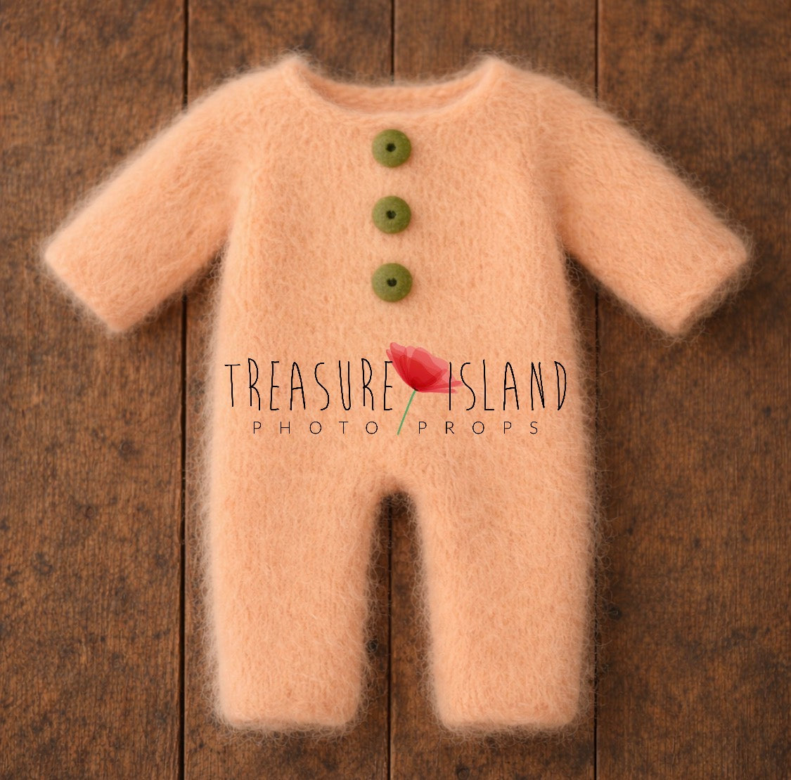 Romantic light pech & Pink Knitted Romper – Newborn & Sitter Outfit