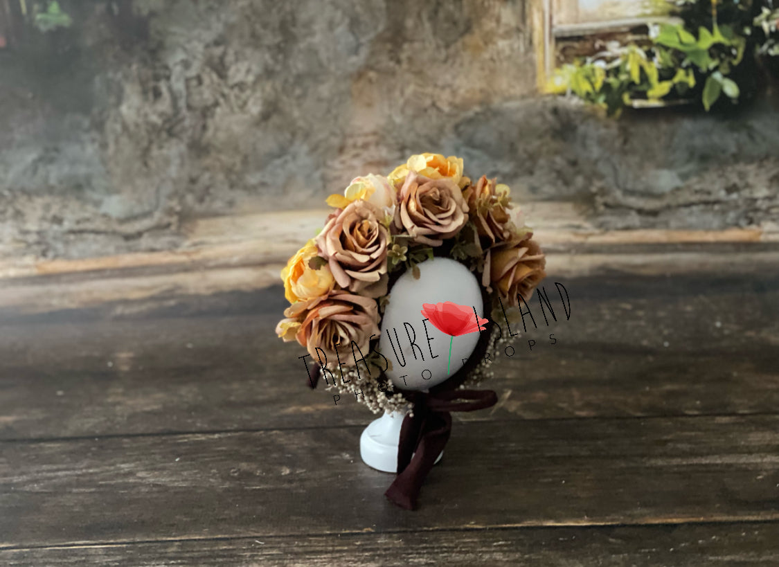 Limitierte Auflage FLOWER BONNET FLORAL BONNET Herbstfarbe