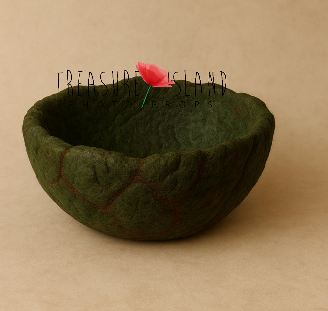 Green Volcano Bowl – Dragon Fantasy Newborn Photography Prop