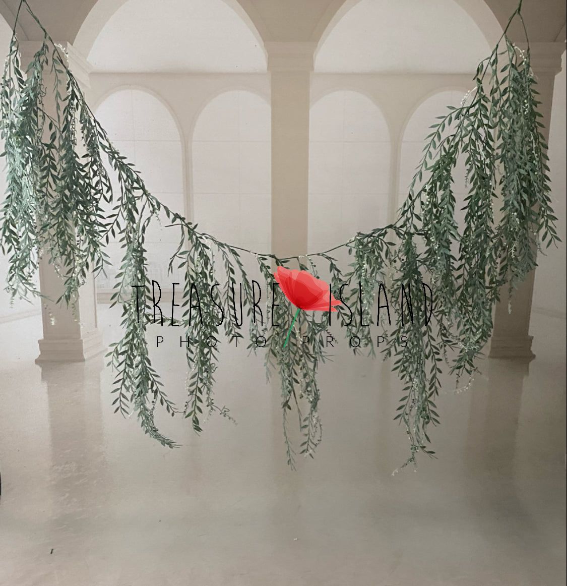 Delicate Botanical Berry Overhang Garland – Cake Smash Photography Prop