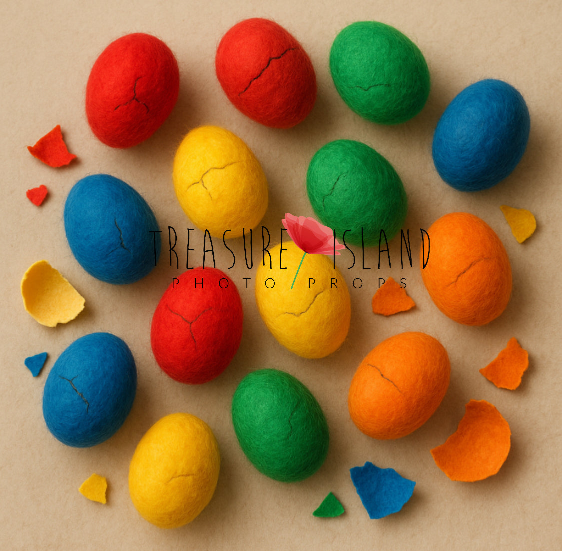 Felted Eggs Collection – Classic Colors - Easter Props