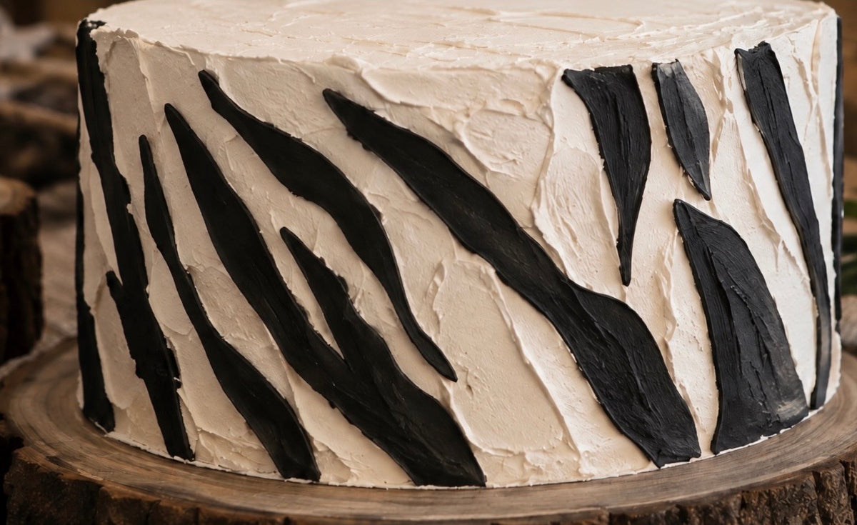 Zebra Textured Cake Prop - Safari Photography Prop