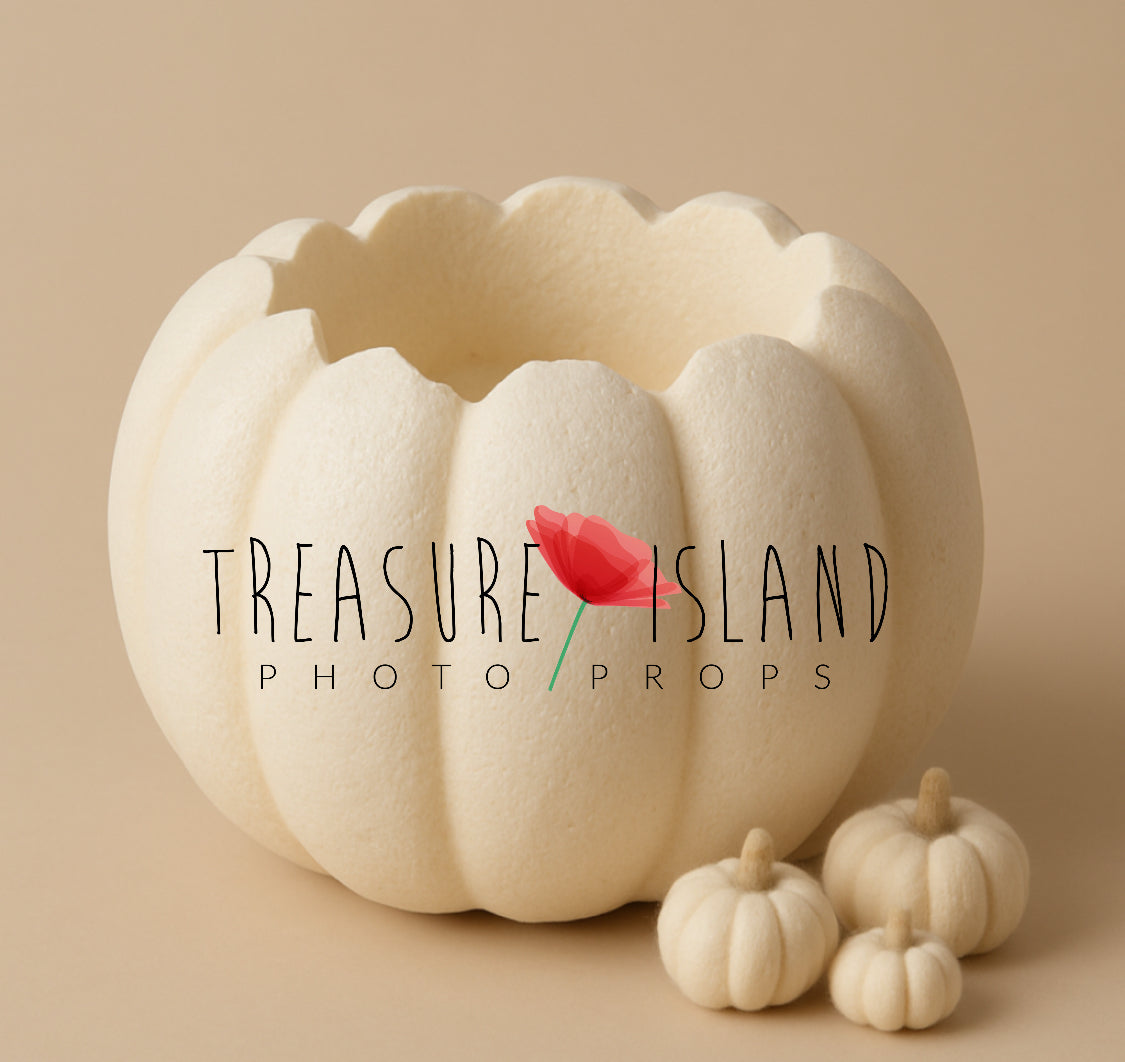 Styrofoam Pumpkin – IVORY VIBE Autumn Photo Prop