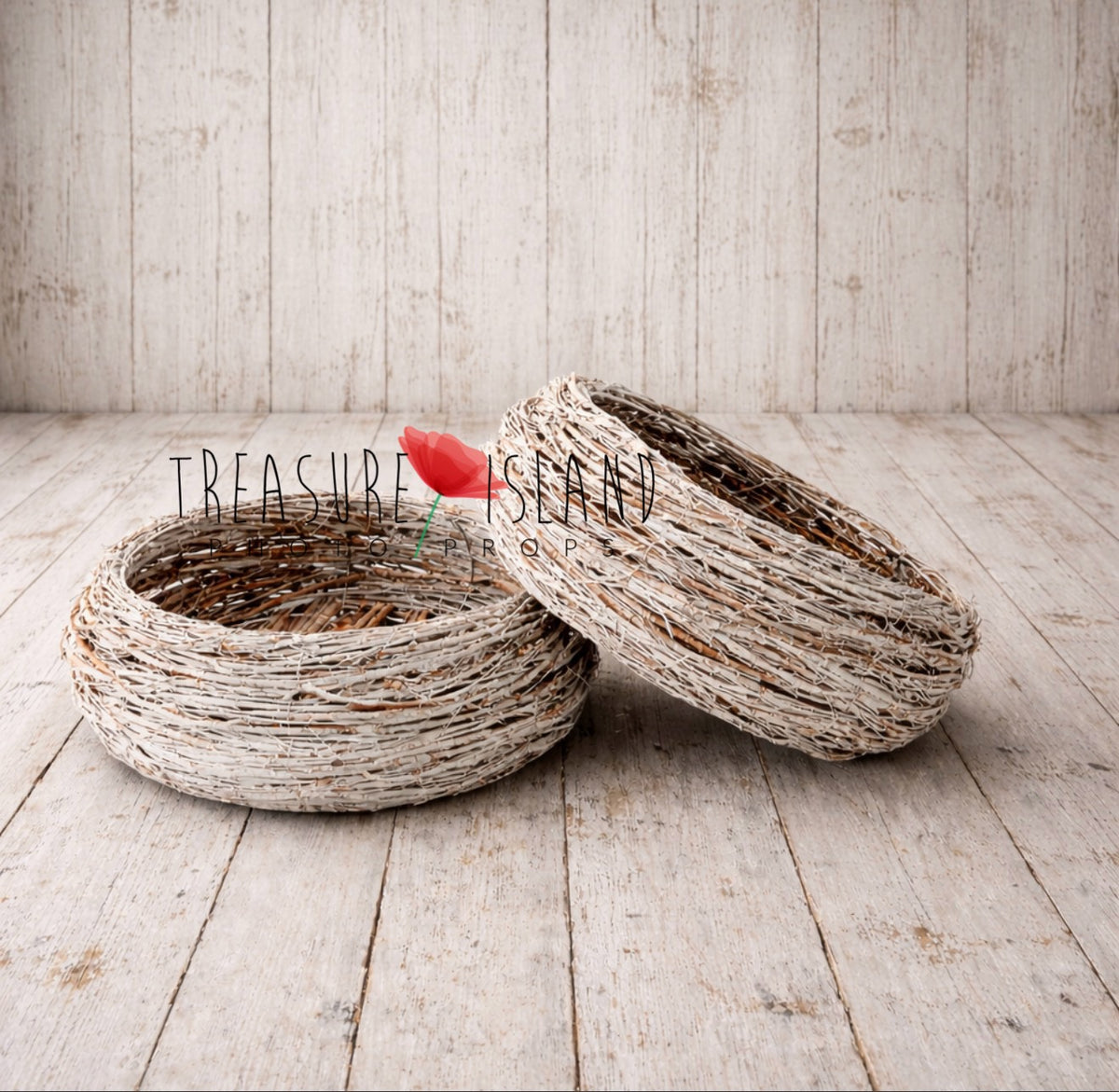 Two Handmade Stork Nests for Newborn and Sitters Photography