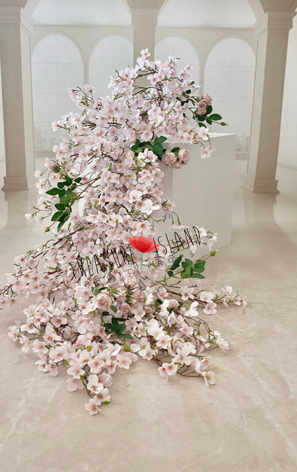 Blossom & Rose Sculptural Branch – Luxury Fine Art Photography Prop