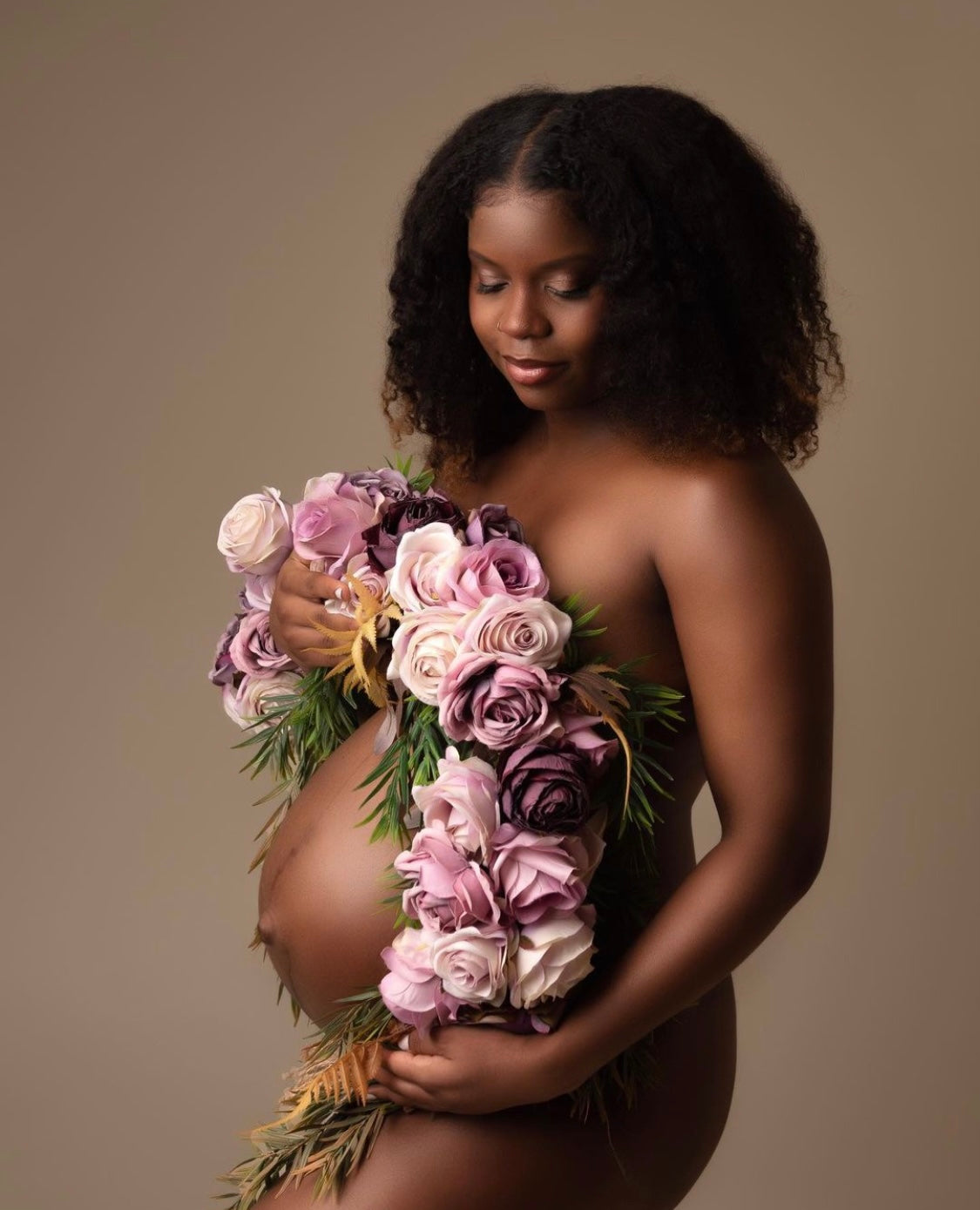Dusty Rose Maternity Floral Garland – 120 cm Photography Prop