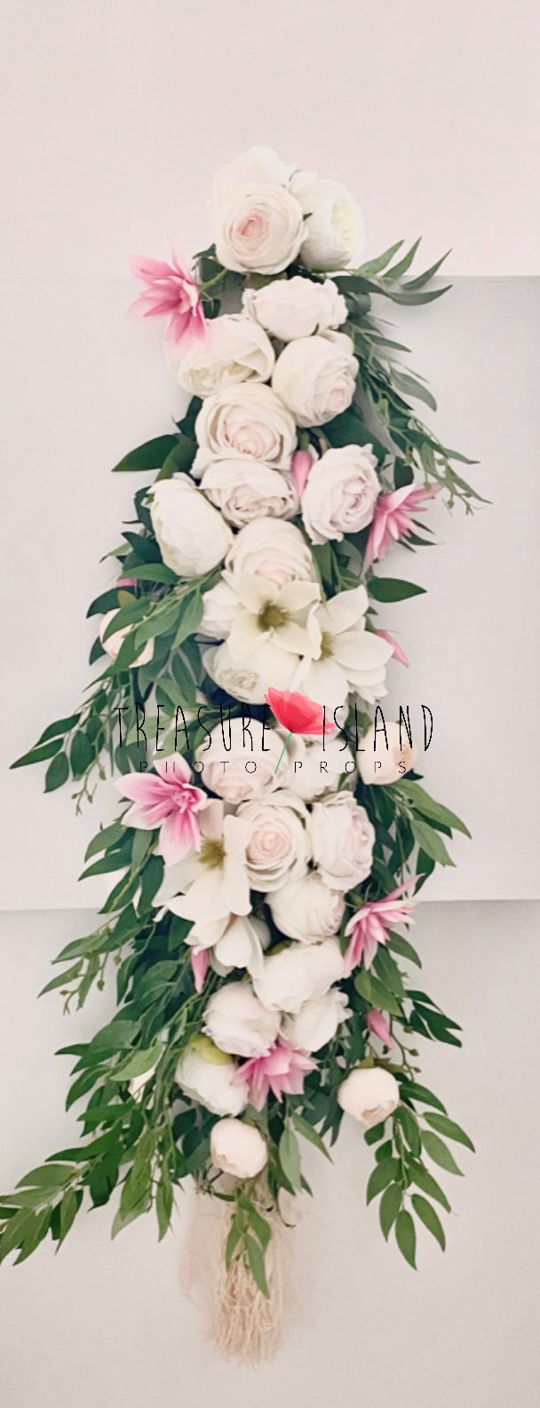 White Rose Floral Garland – Luxury Photography Prop