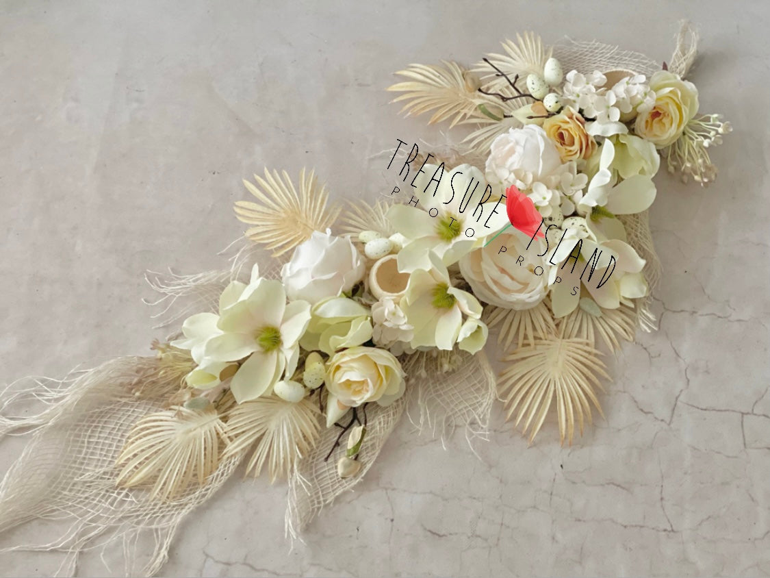 Easter Vanilla Blossom Garland – Luxury Spring Photography Prop