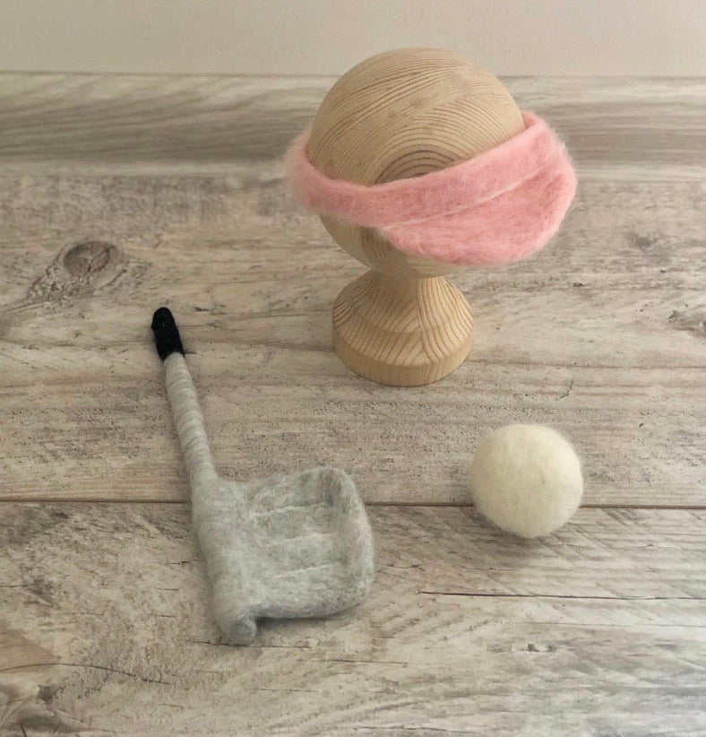 Little Golfer Set – Handmade Felted Newborn Photography Props
