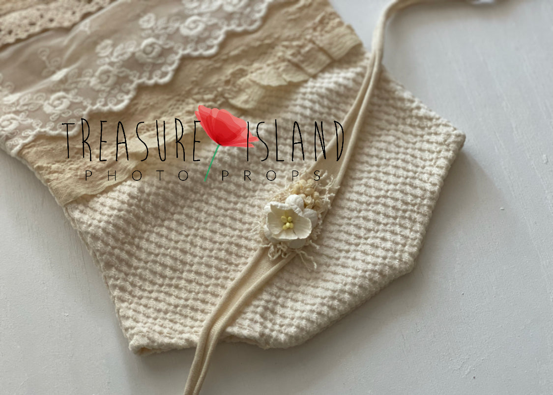 LIGHT BEIGE BODY with tieback nb size RTS outfit✨basket✨