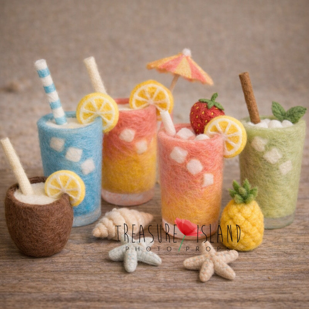 handcrafted newborn felted food and sweet photo props collection