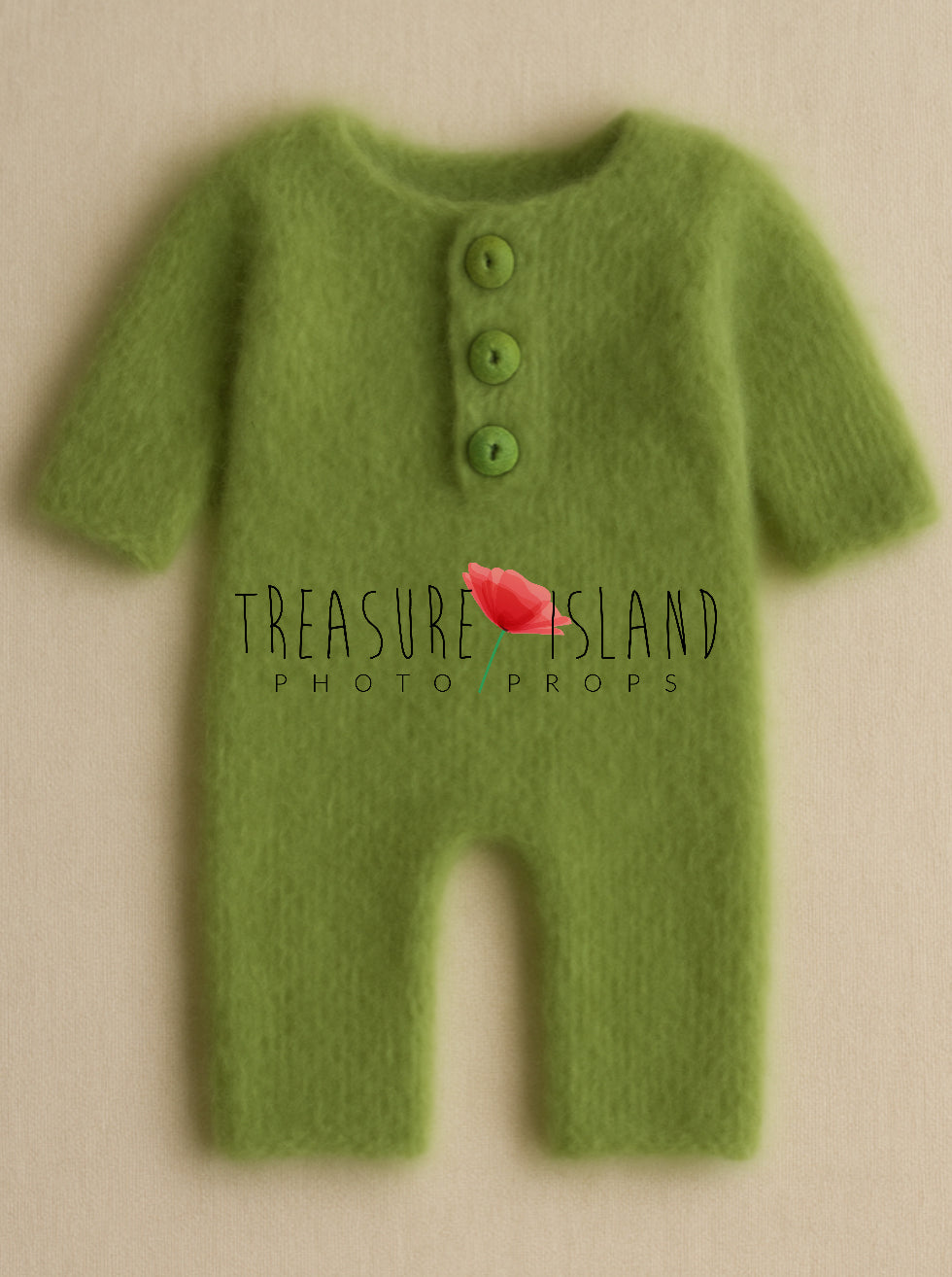 Green Apple Set - Bonnet & Romper - photo props