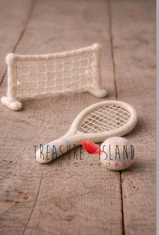 Little Tennis Player Set – Handmade Felted Newborn Photography Props