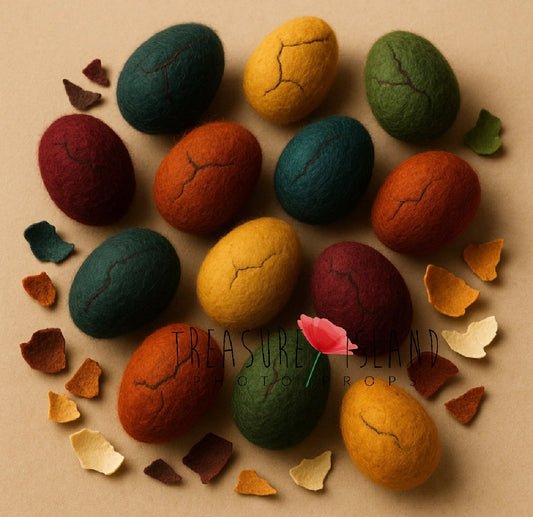Bold Felted Easter Eggs – Handmade Rustic Newborn Photography Props