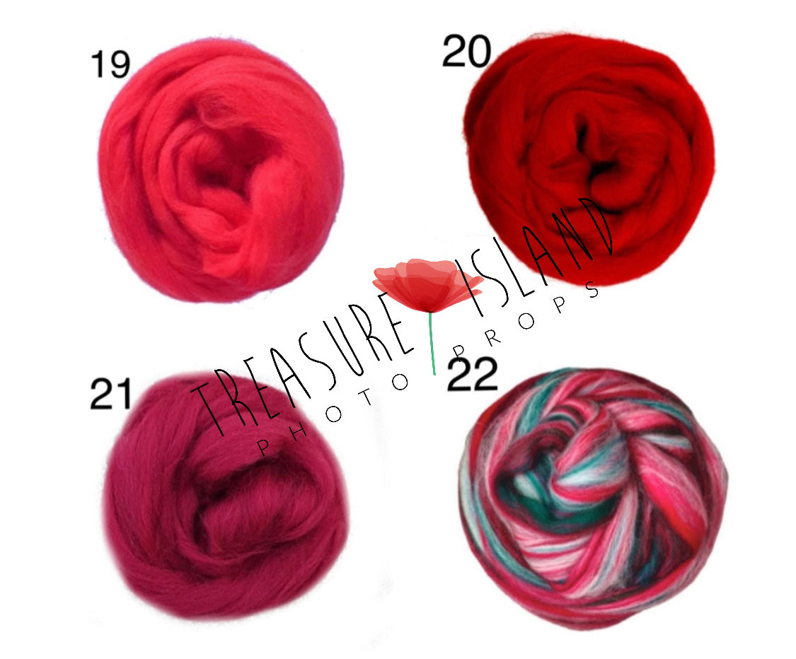 WOOLEN POSSING NEST - ROVING PLAITED NEST _ 78 colours to choose from