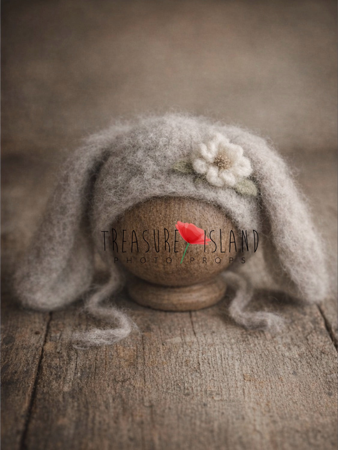 Little Blossom Bunny Set – Hand-Felted Newborn & Sitter Photography Props
