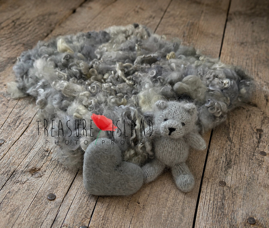 Little Teddy and BUNNY Dreams | SIGNATURE COLLECTION - Luxury Handmade Newborn Photography Set - KNITTED Bear - Knitted Bunny