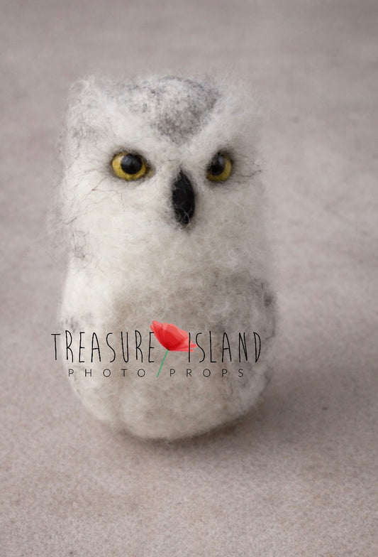 Luxury Felted Owl – Wizard Collection | Handmade Newborn & Sitter Photography Prop