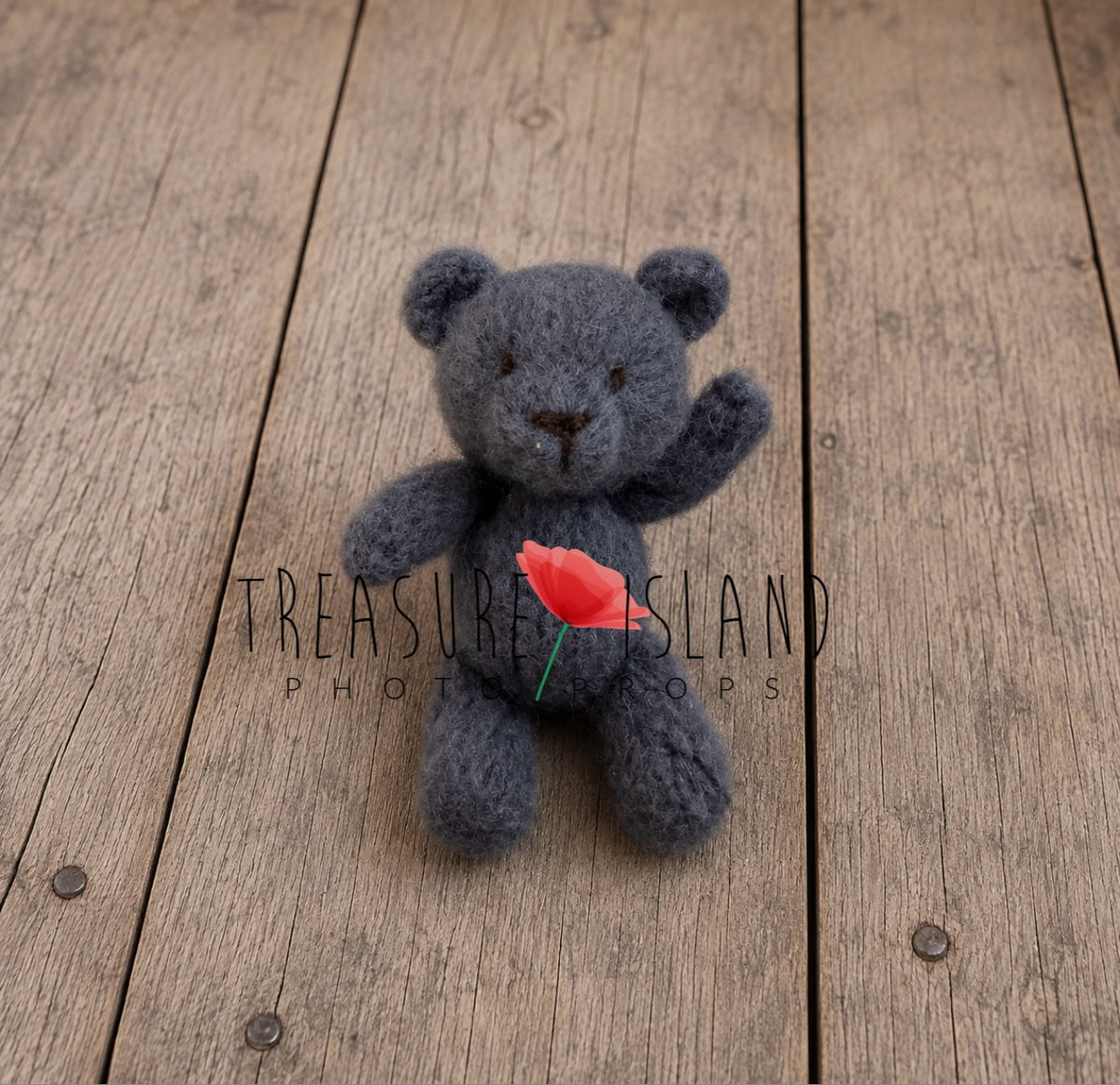 Knitted Teddy Bear & Bunny - Newborn Photo Props