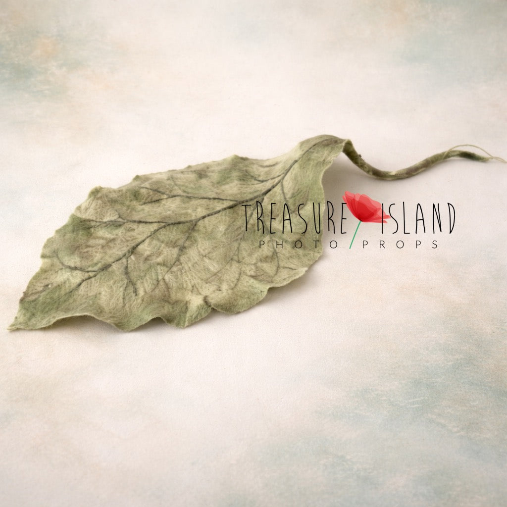 Sweet Pea Botanical Collection - Photo props - Felted hat, leaf and garland