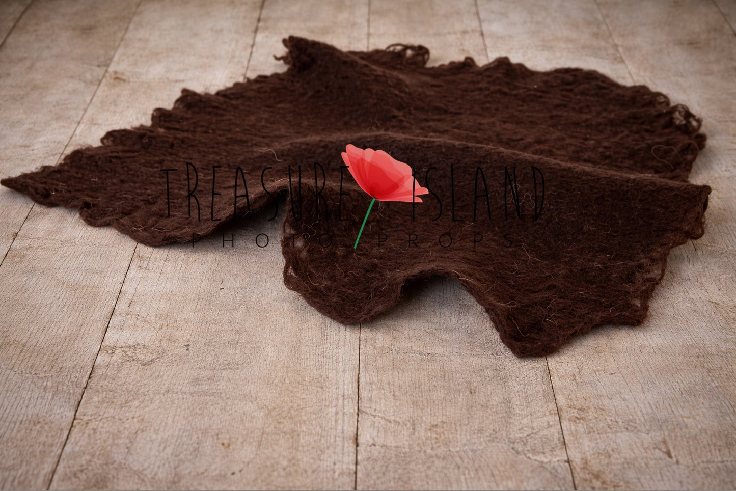 Hand-Felted Wool Blanket - Organic Shape Collection - photo props