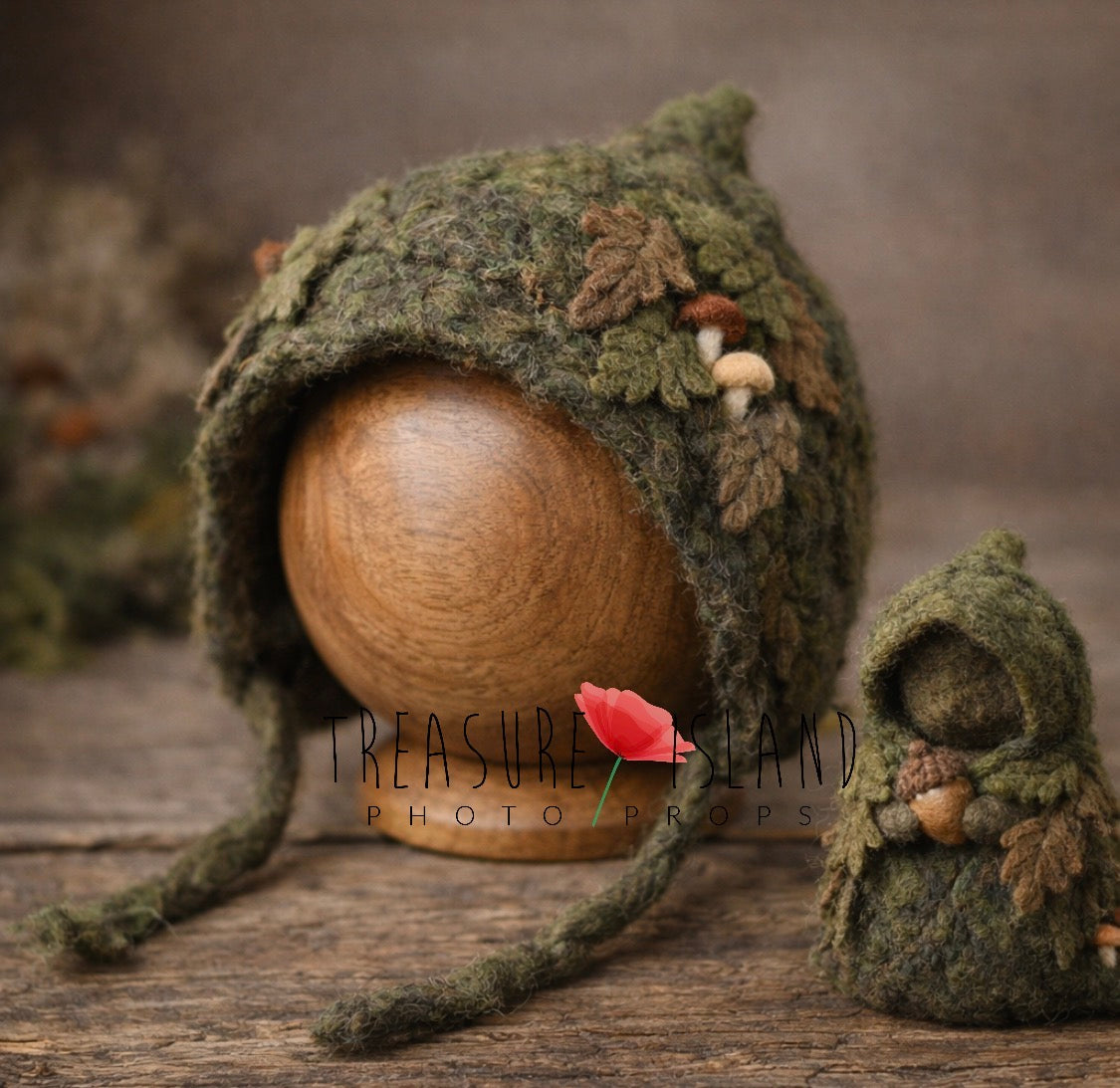 Woodland Forest Guardian – Hand-Felted Newborn Photography Set