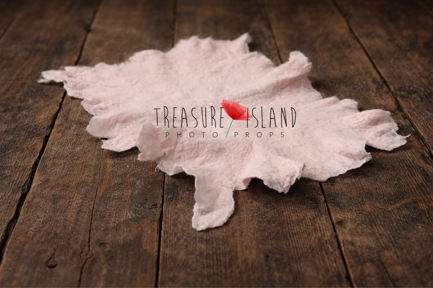 Hand-Felted Wool Blanket - Organic Shape Collection - photo props