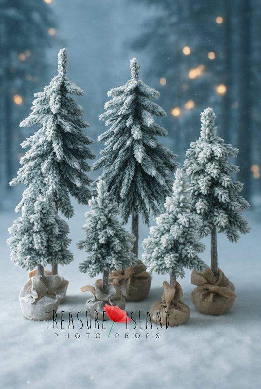 CHRISTMAS SNOWY TREES - green with snow model ✨3 sizes✨