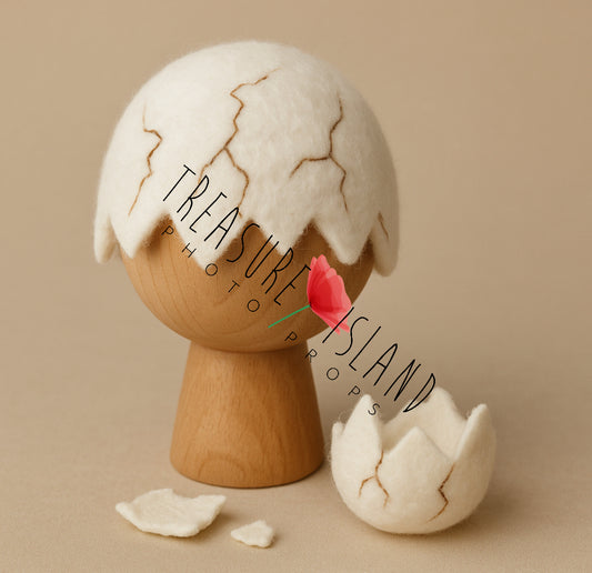 Felted Eggshell Bonnet – Handmade Newborn Prop
