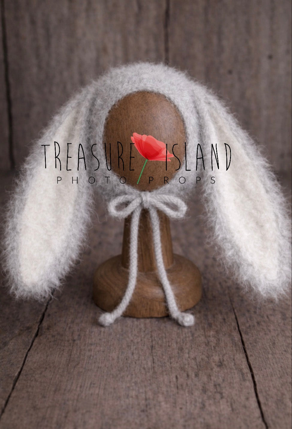 🐰 Fluffy Bunny Bonnet – Newborn & Sitter Photography Prop