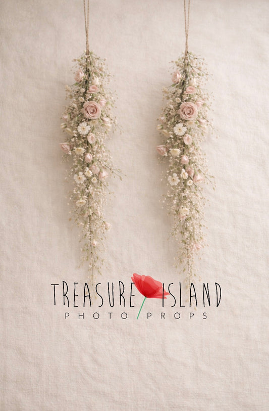 Romantic Meadow Floral Garland – Handmade Photography Prop | French Style Decor
