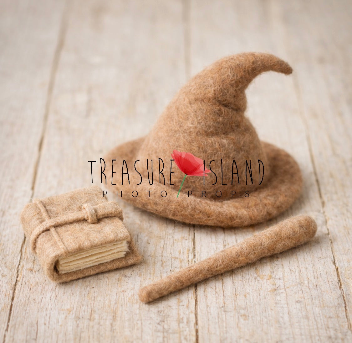 Luxury Soft Fairytale Wizard Set – Milk & Beige | Handmade Newborn & Sitter Photography Props