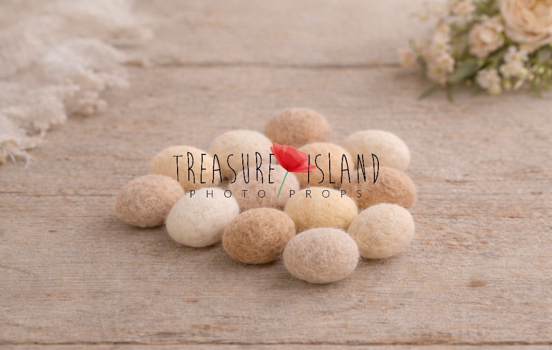 Felted Easter Eggs Set – Pastel Handmade Newborn & Sitter Props