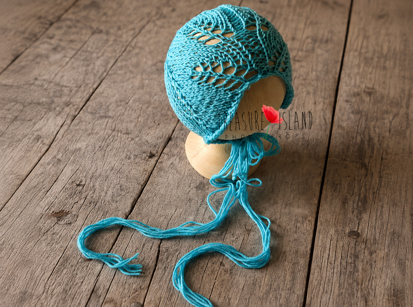 Classic Knitted Openwork Merino Bonnet - Newborn Photography Bonnet