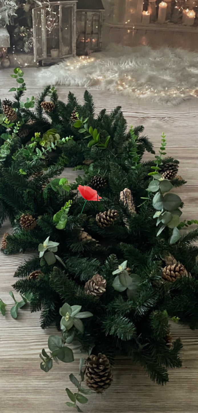 CHRISTMAS GARLAND with eucalyptus