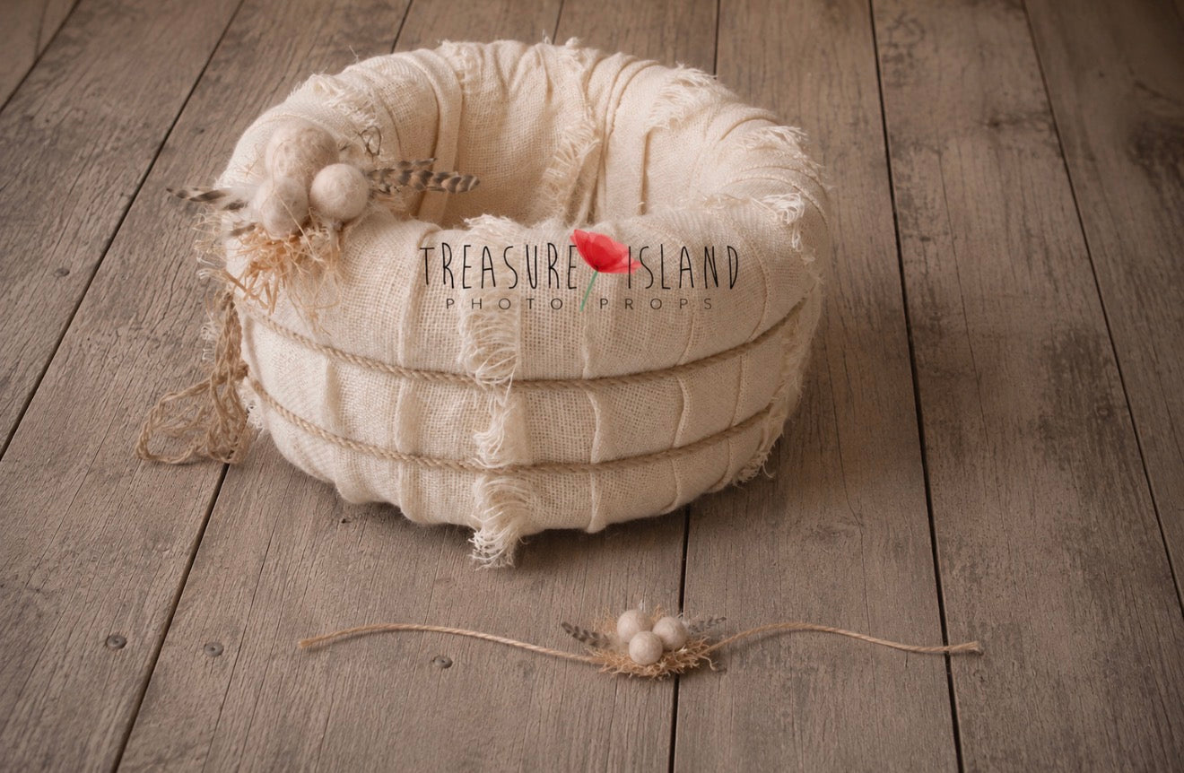 Easter Jute Nest - Handmade Newborn Photography Prop
