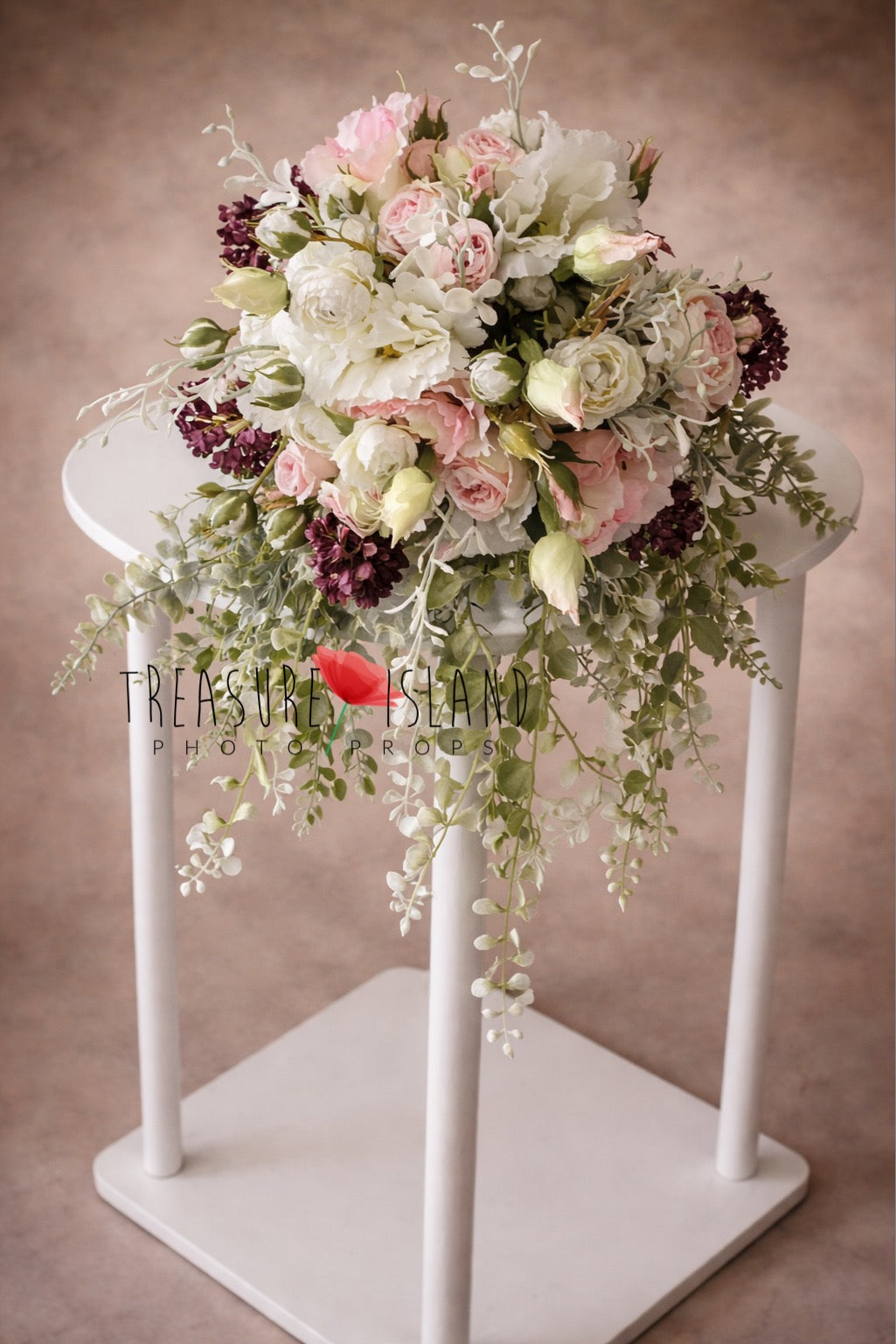 artificial flower bouquet photography prop blush ivory fine art maternity newborn styling flowers
