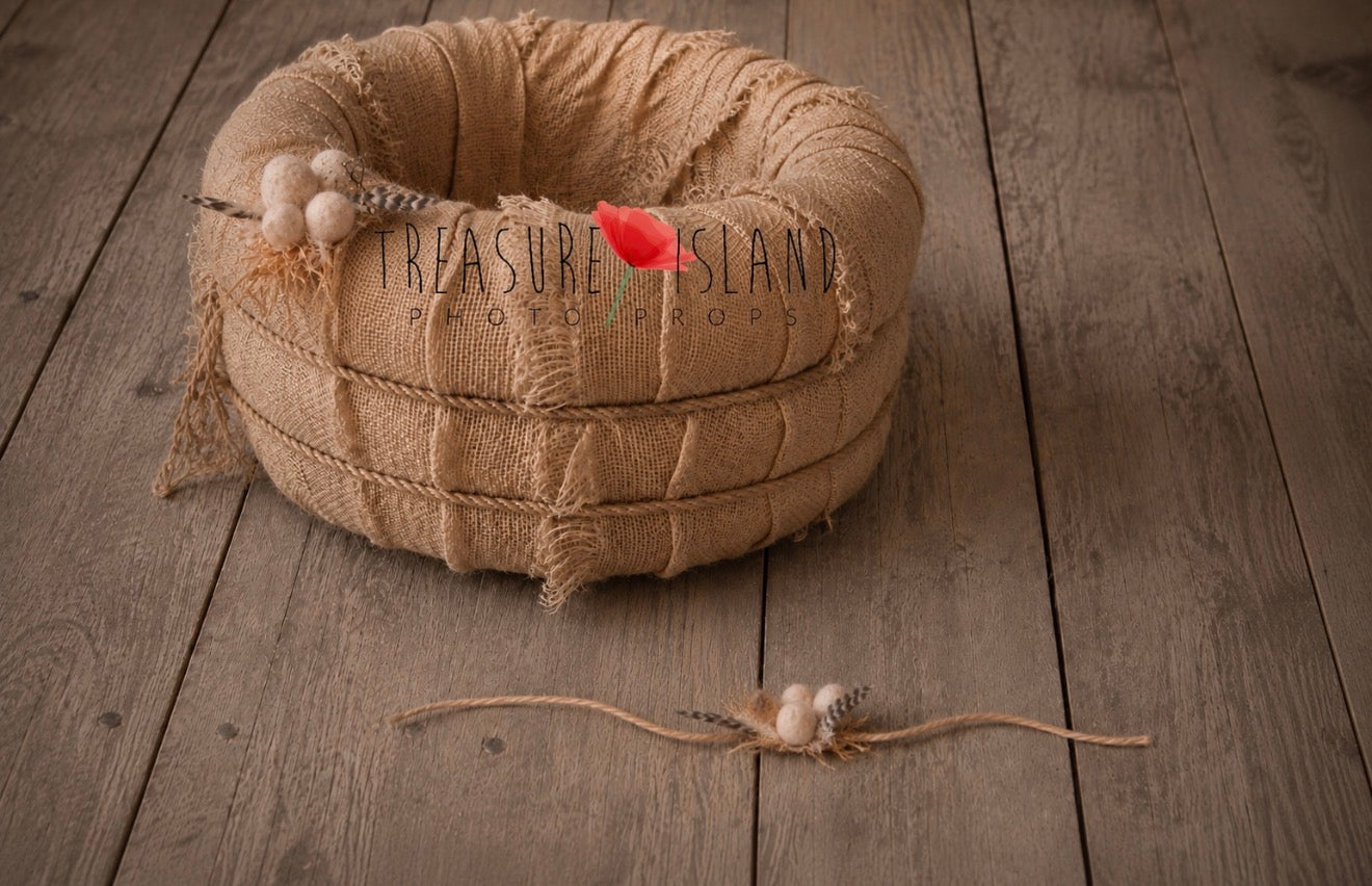 Easter Jute Nest - Handmade Newborn Photography Prop