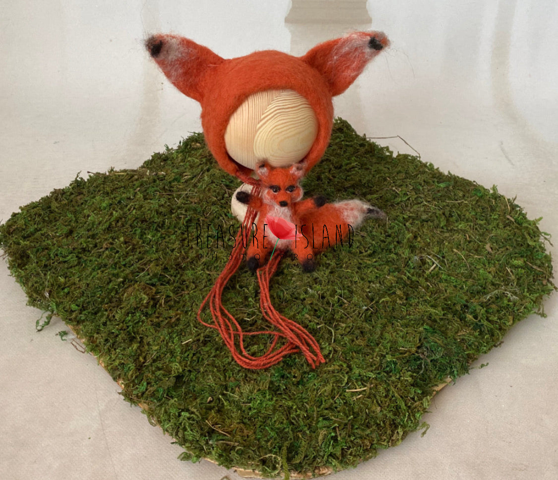 FOX SET - model 2  FOX HAT +FOX felt animals felt animal NEEDLE animal NEEDLE animals ✨AUTUMN PROPS