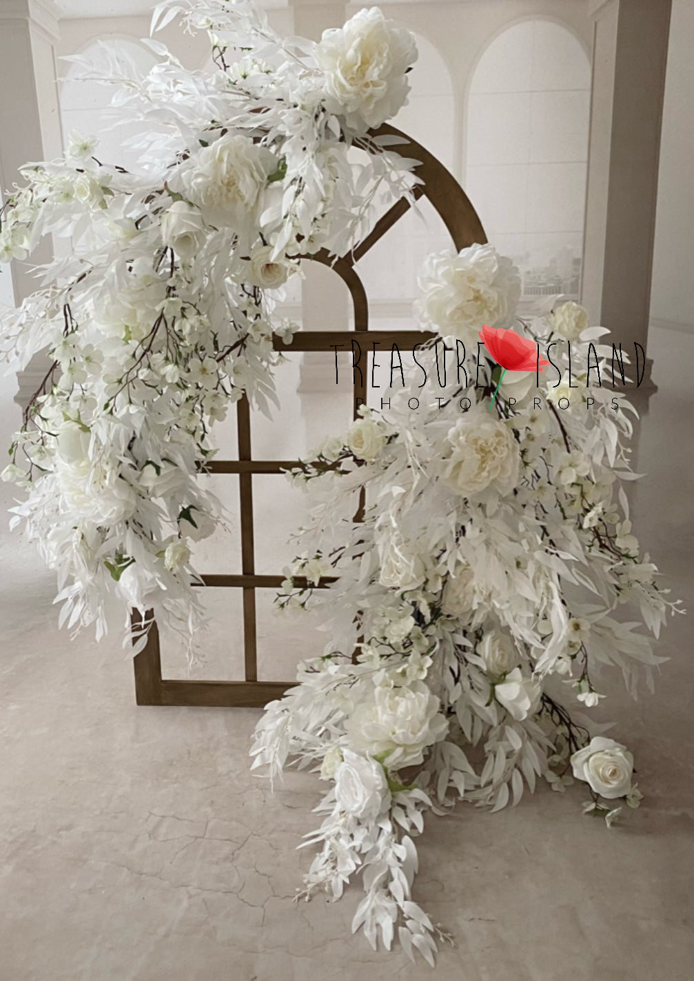 ✨XXL Flower garland - flower branch✨model 2✨ flower Garland in white ✨120 cm , 240 cm or 300 cm