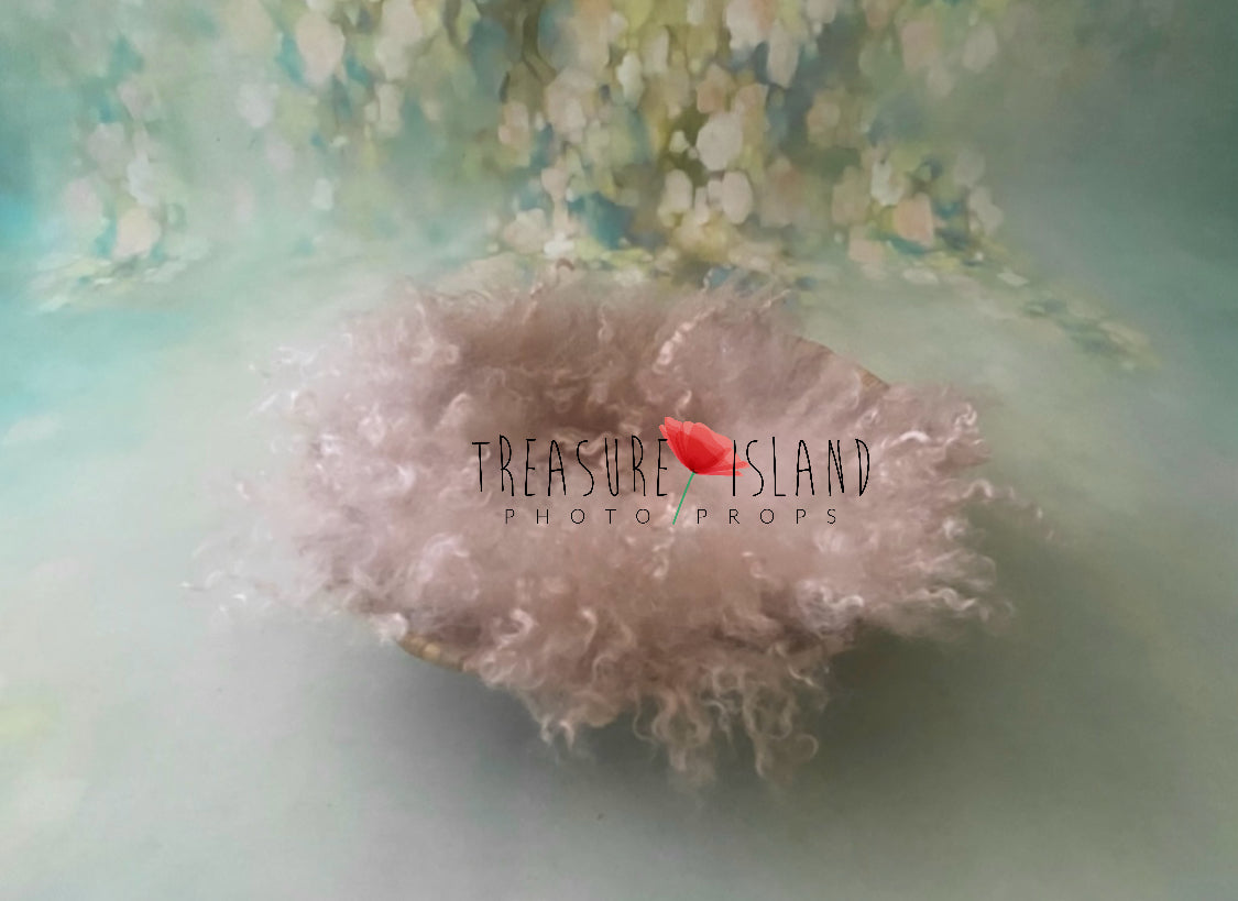 Felted Curly Blanket – Cappuccino Colour - Photo Props