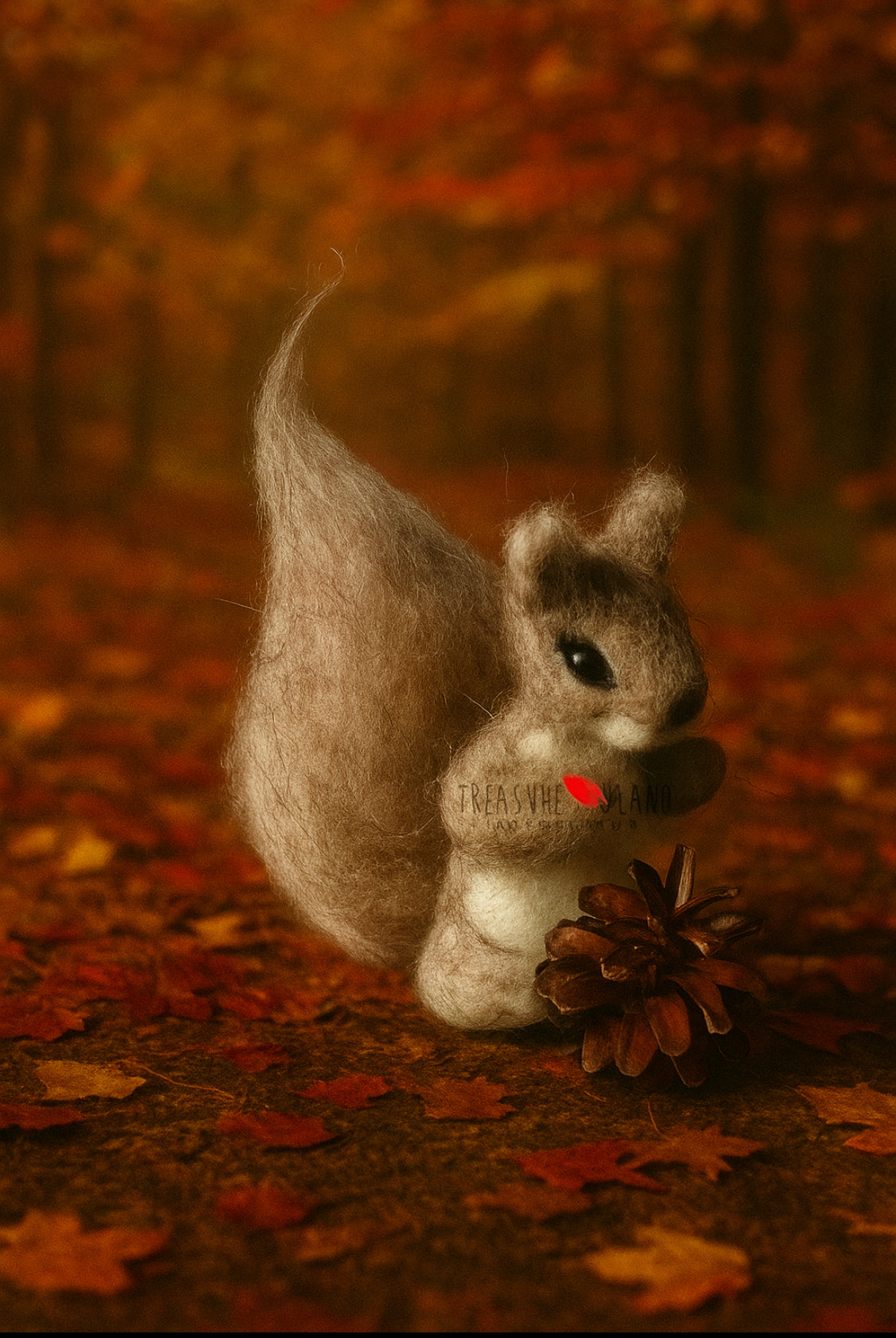 Felted Squirrel Set (Hat & Toy) AUTUMN VIBE
