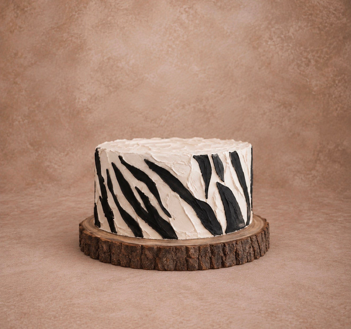 Zebra Textured Cake Prop - Safari Photography Prop