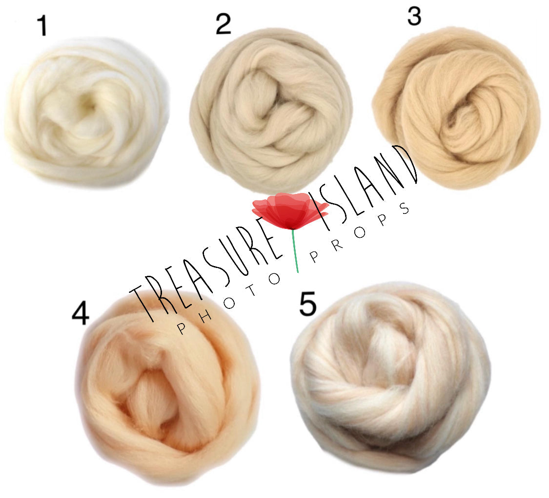 WOOLEN POSSING NEST - ROVING PLAITED NEST _ 78 colours to choose from