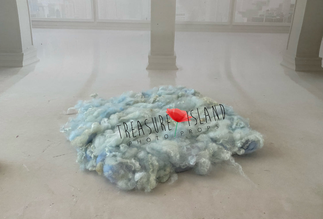 Curly Woven Wool Blankets with Sheep Locks – Newborn Photography Layer