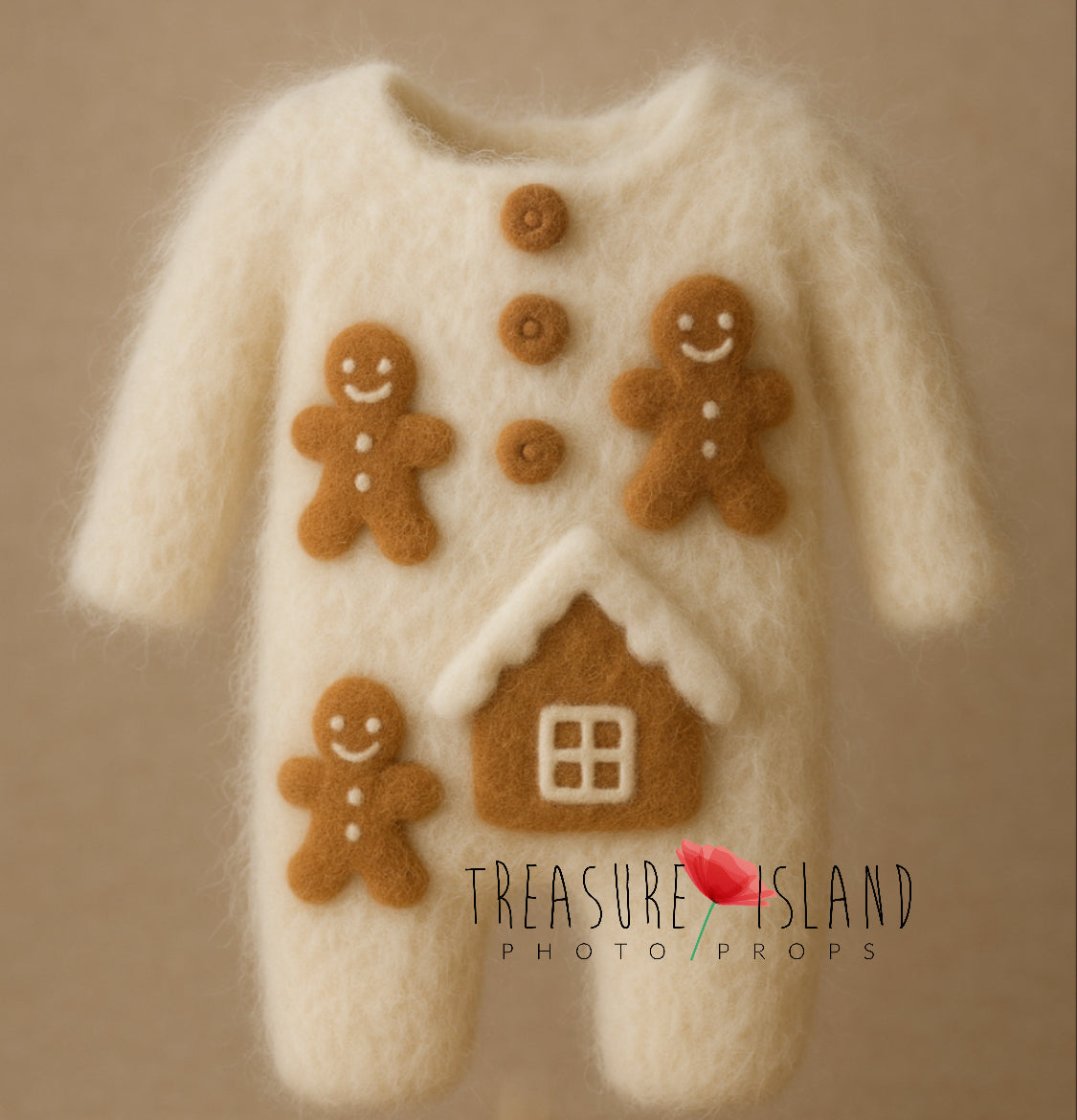 Snow Cottage Romper - Winter Props - Christmas Props - Gingerbread Dream Collection